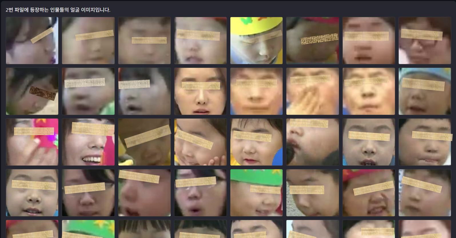 얼굴 자동 검출 및 마스킹